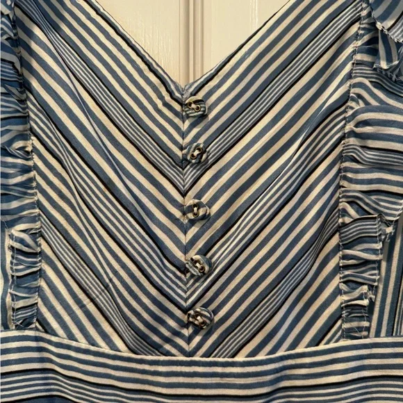 Carolina K Blue Striped Maxi Dress - Picture 4 of 9